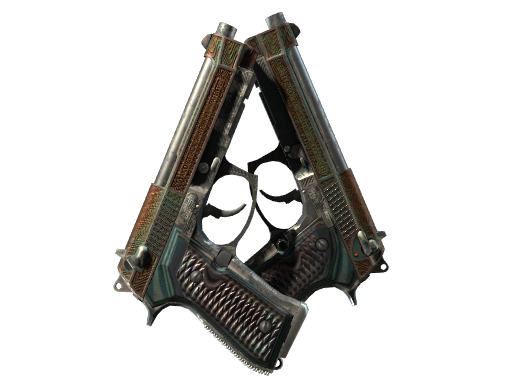 Dual Berettas | Tread (Battle-Scarred) Thumbnail