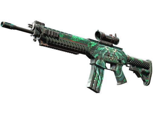 SG 553 | Dragon Tech (Well-Worn) Thumbnail