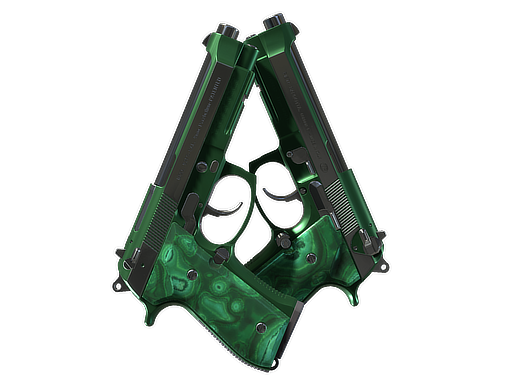Dual Berettas | Polished Malachite (Minimal Wear) Thumbnail
