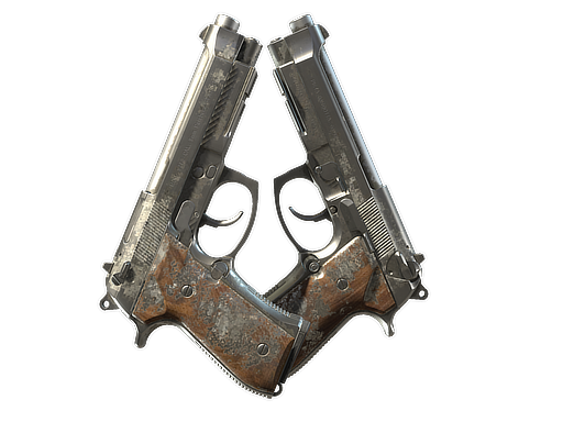 Dual Berettas | Silver Pour (Battle-Scarred) Thumbnail