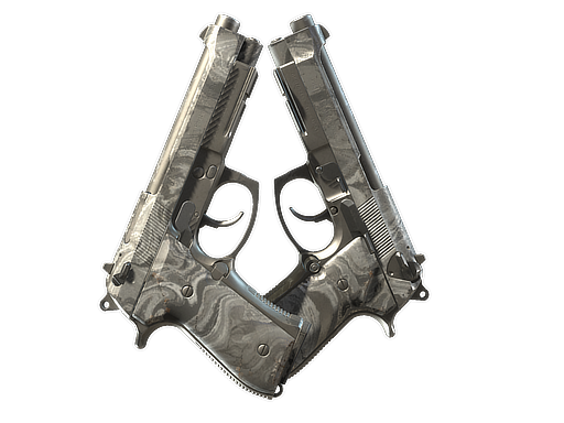 Dual Berettas | Silver Pour (Well-Worn) Thumbnail